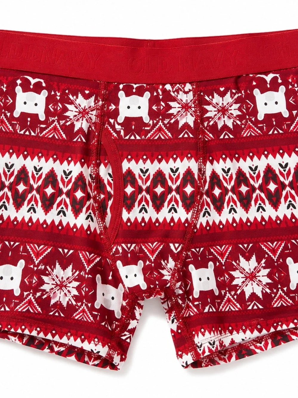 Old Navy Men’s M Boxer Briefs 6” Christmas Holiday Print NWT Cotton Stretch